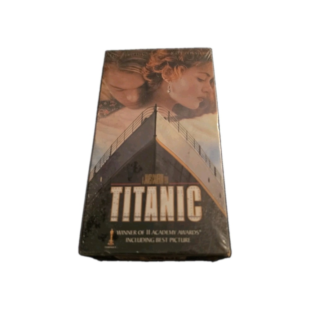 Paramount Titanic VHS Tape Set OS Blue New Sealed 1998 Box Set 2-Tape NTSC